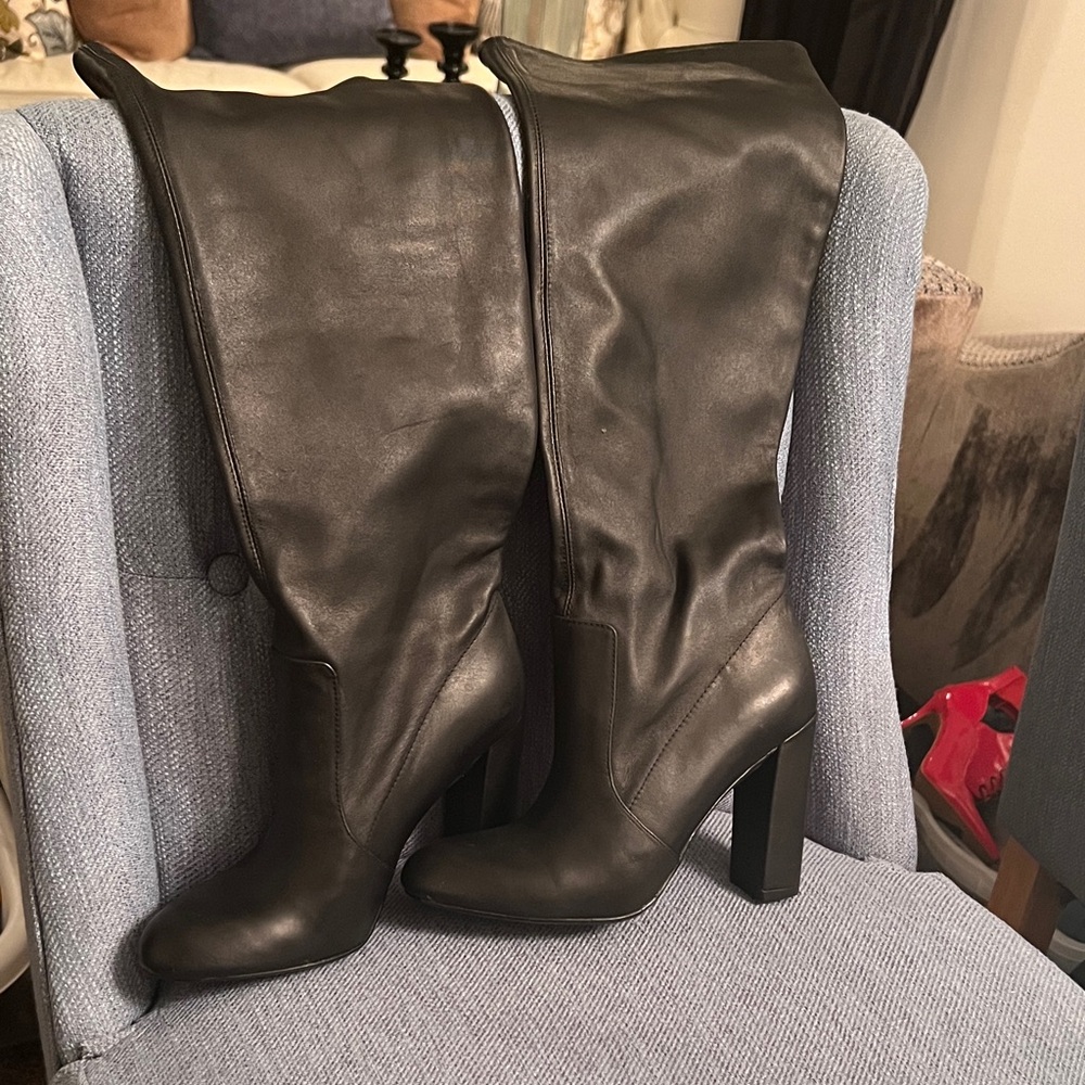Steve Madden Eton Black Knee High Boots